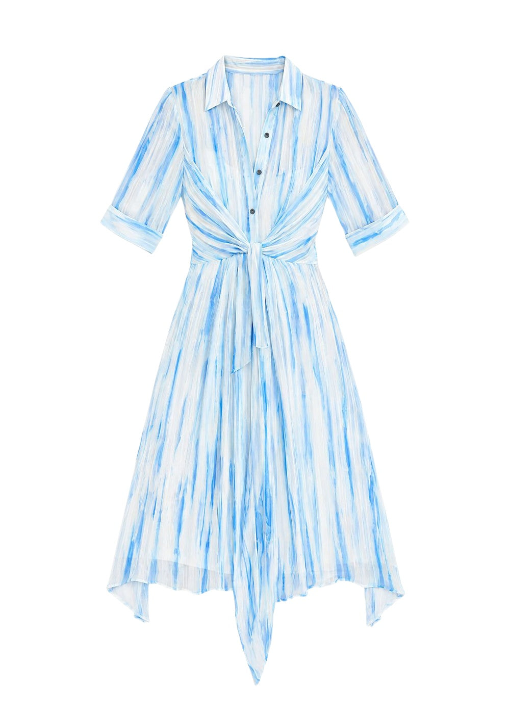 Graphic-print dress - Blue