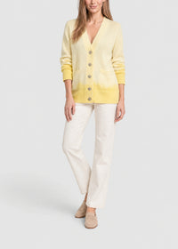 Long cardigan with pockets - Light Yellow