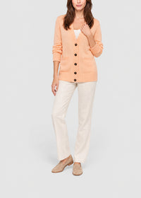 Cardigan Costa long à poches - Orange Clair