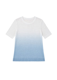 Pull manches courtes tie and dye - Argent Mat