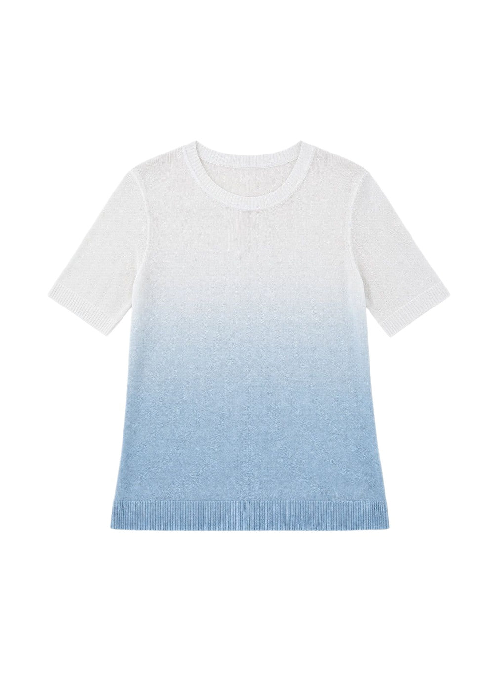 Pull manches courtes tie and dye - Argent Mat