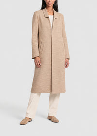 Long straight-cut coat - Beige