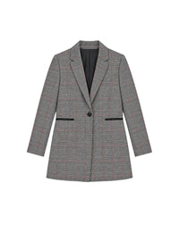 Wool jacket with a Prince of Wales check pattern - Grey