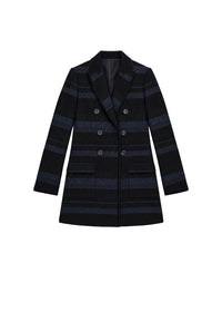 Veste mi-longue texturée - Noir