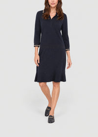 Radja dress with polo neck - Navy