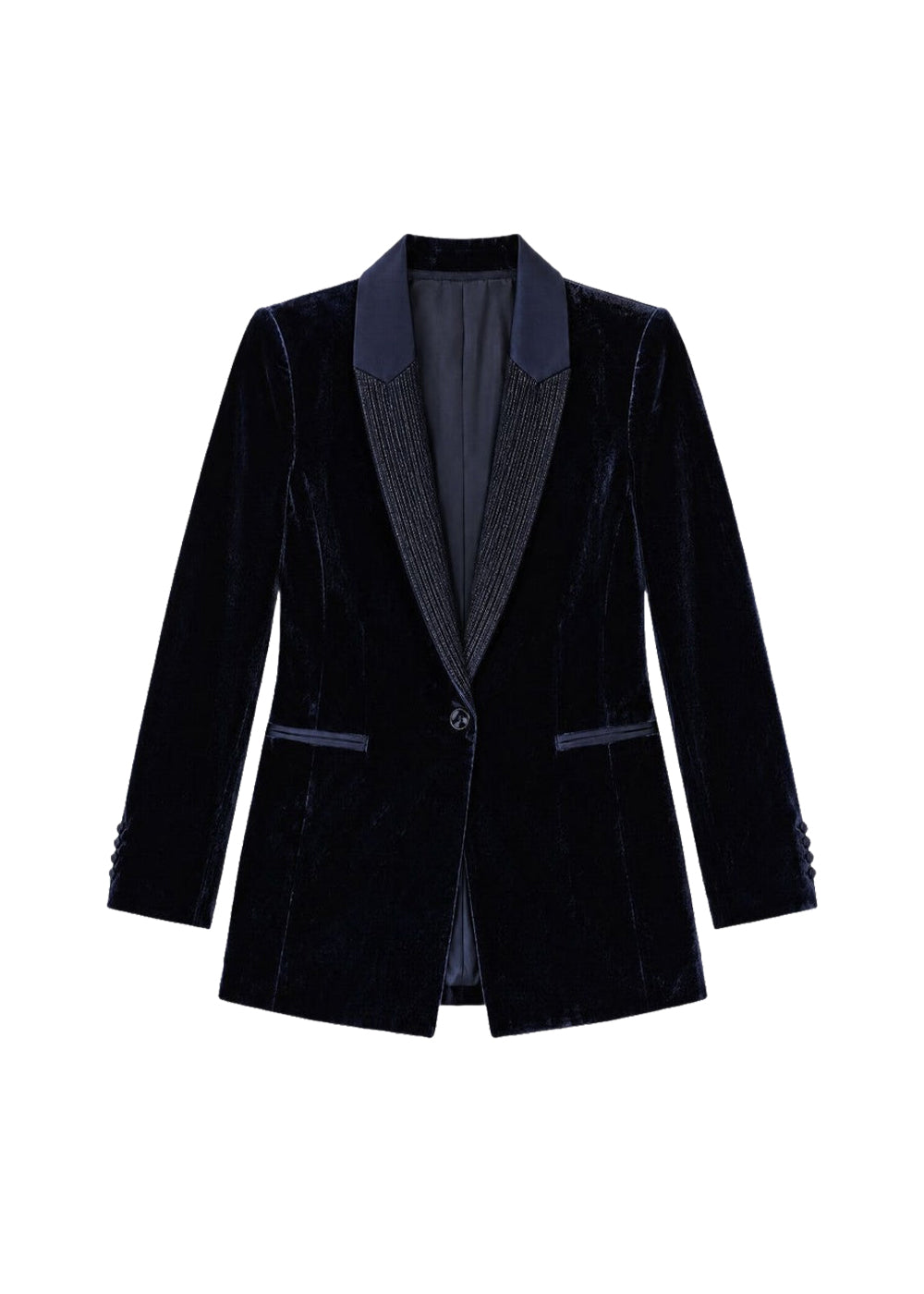 Velvet jacket - Navy blue