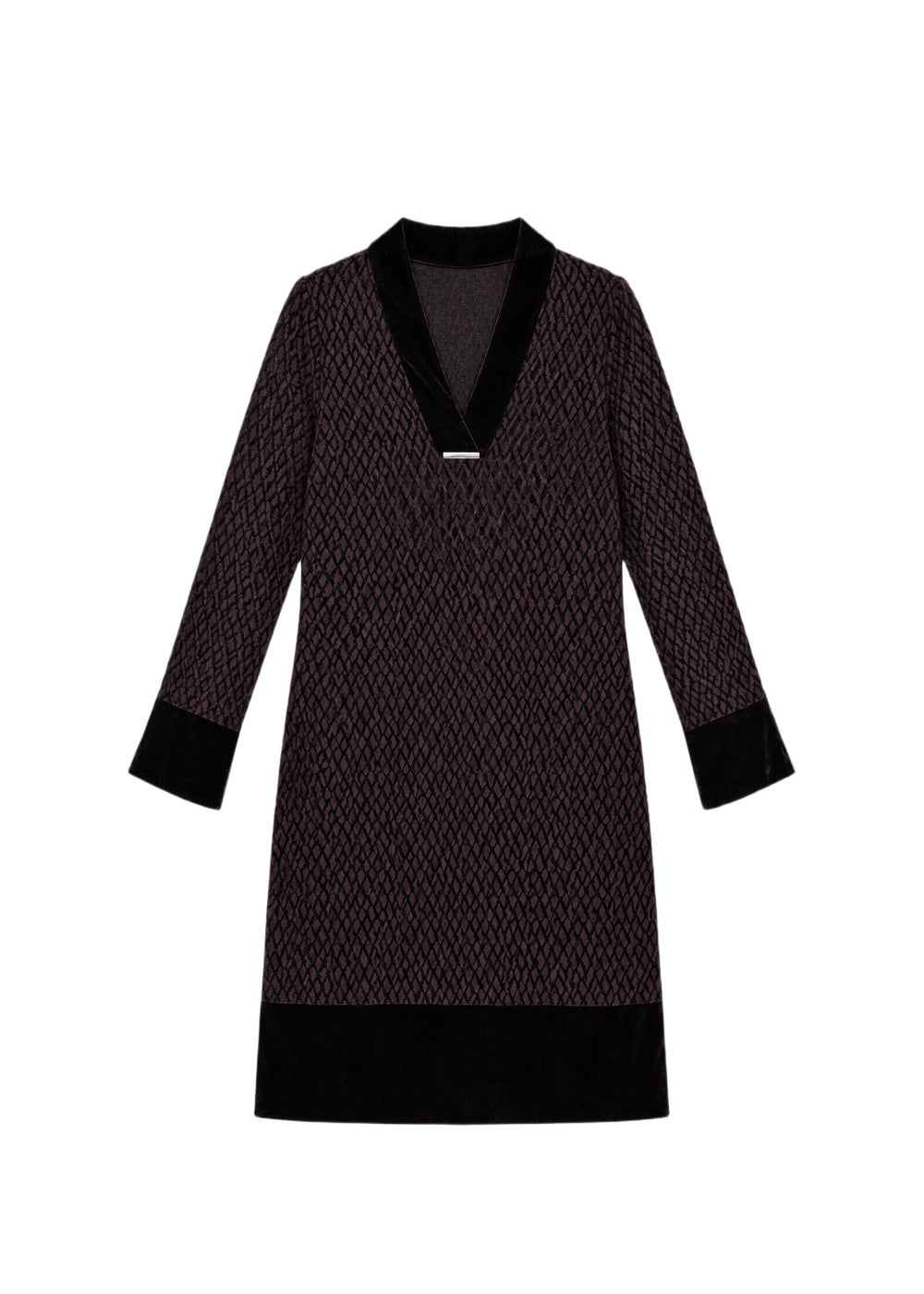 Robe à détails contrastant - Grenat