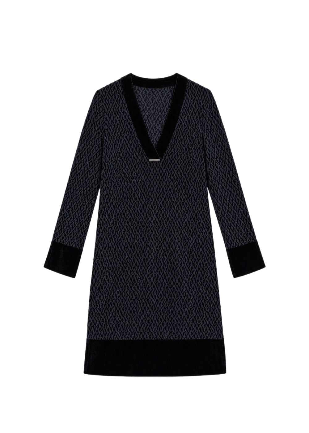 Robe à détails contrastant - Marine