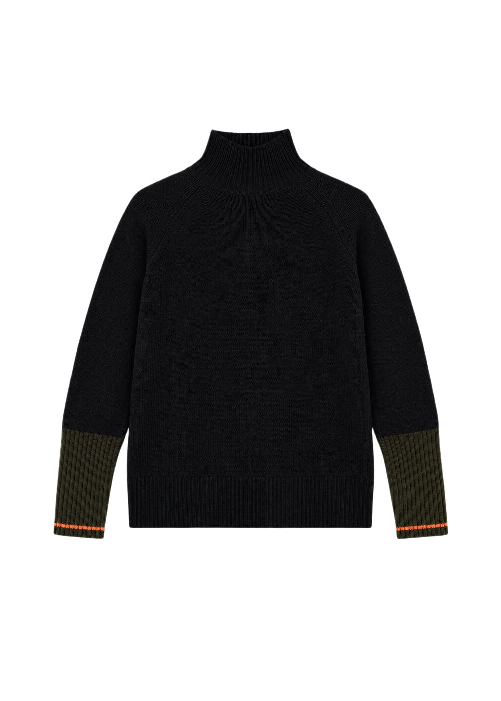 Wool & cashmere roll-neck jumper - Black