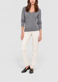 V-neck cashmere jumper - Grey