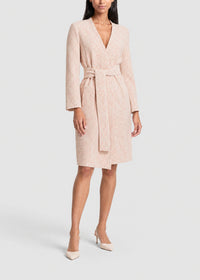 Long textured jacket - Coral