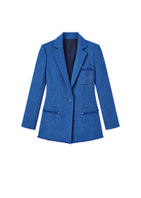 Long fitted jacket - Blue