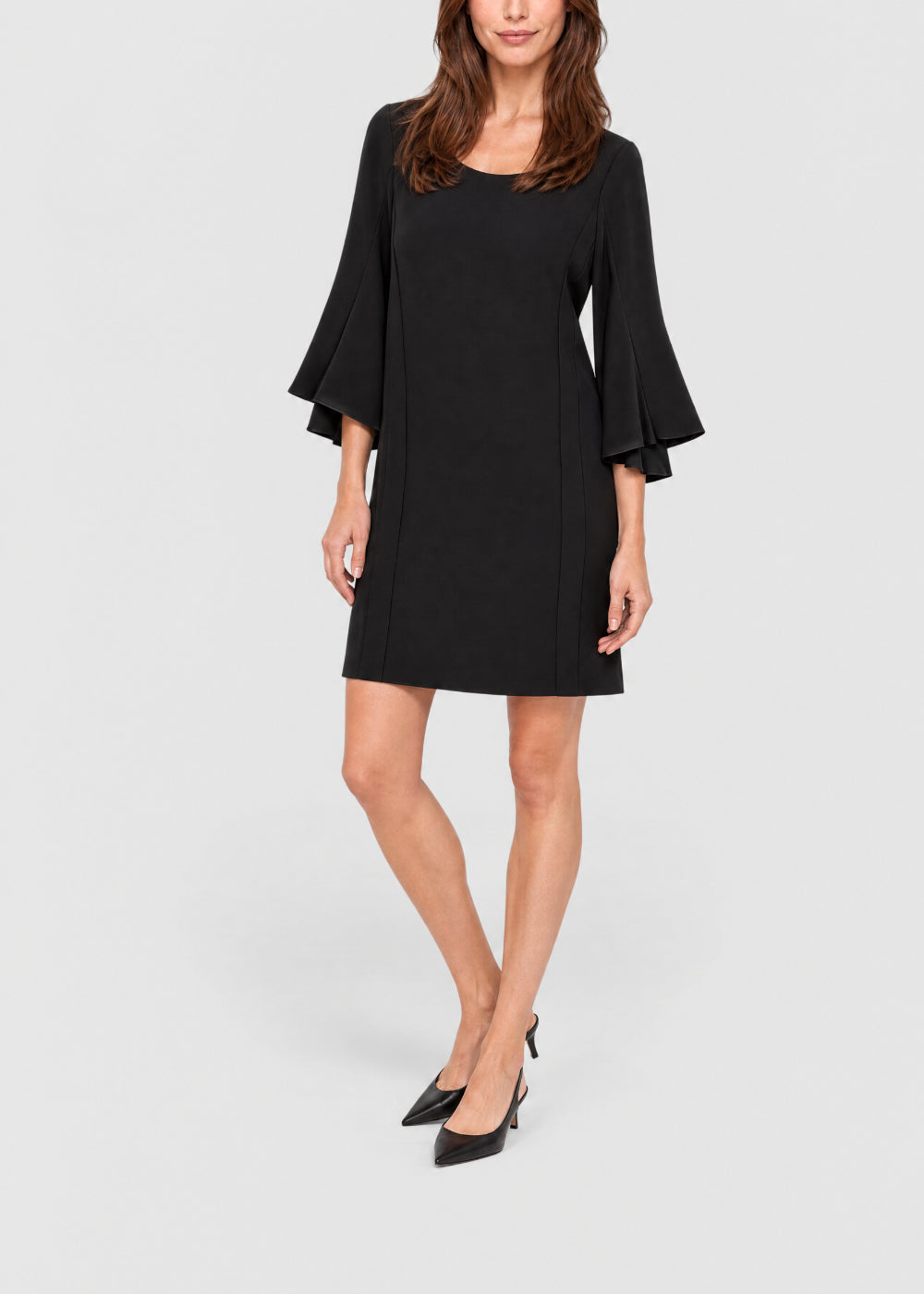 Robe ample à manches évasées - Marine