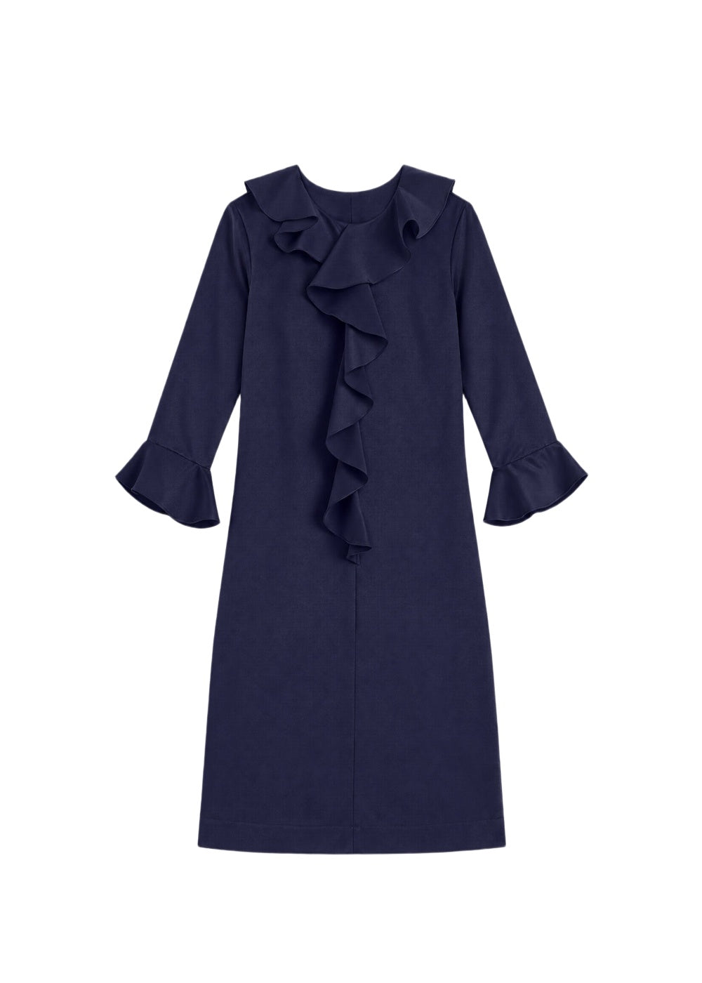 Robe courte volantée - Marine