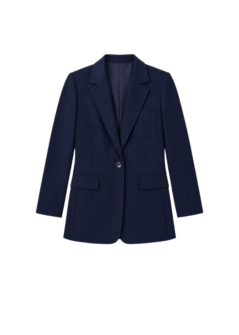 Fitted button-up jacket - Navy