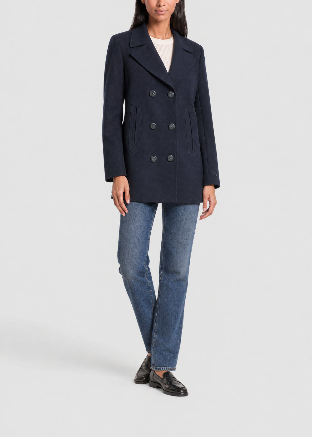 Long straight coat - Navy