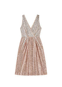 Robe courte à sequins - Rose Pâle