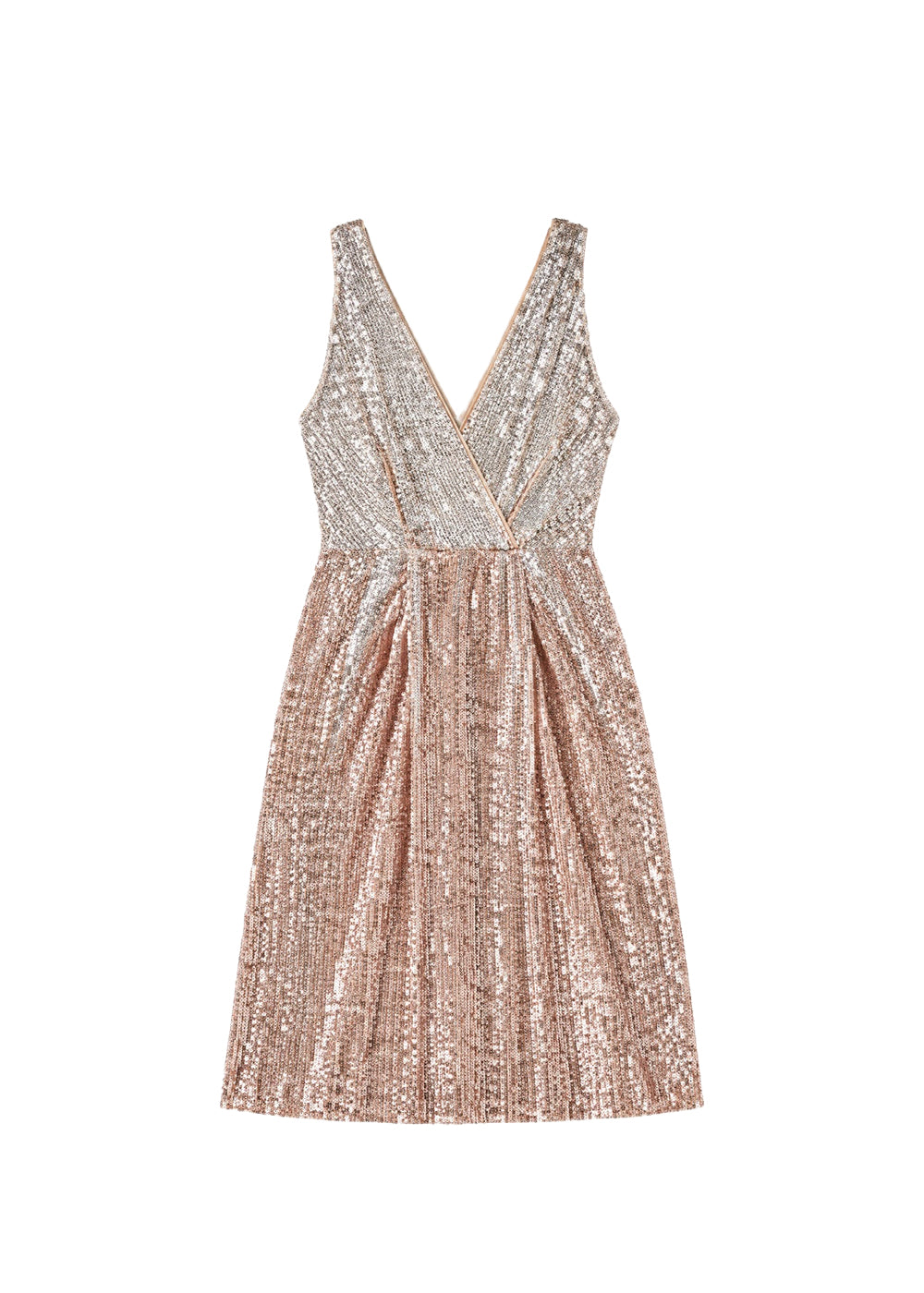 Robe courte à sequins - Rose Pâle
