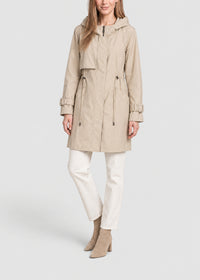 Hooded raincoat - Beige