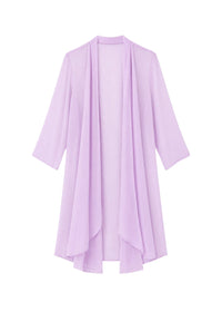Silk muslin cape - Purple