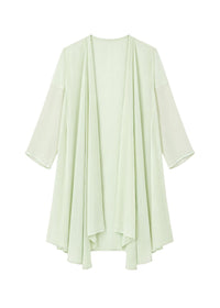 Silk muslin cape - Pale Green