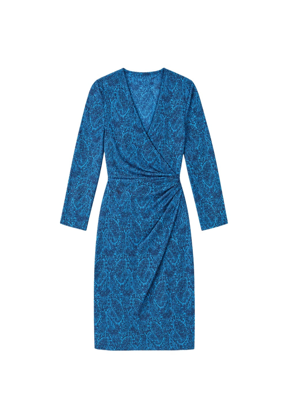 Robe coupe portefeuille - Bleu