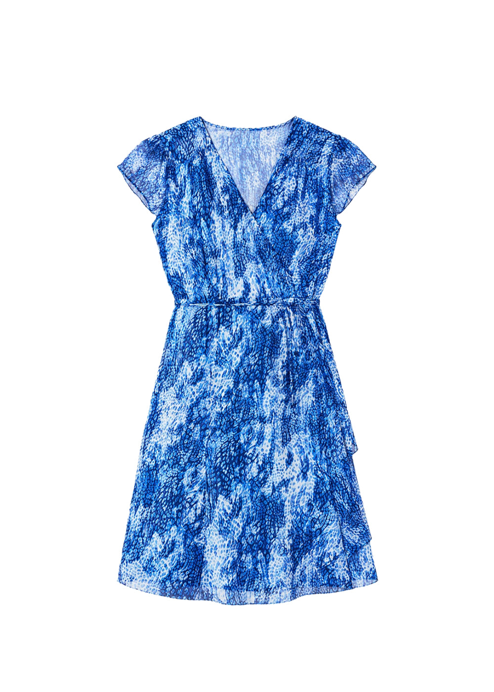 Wrap dress with belt - Navy