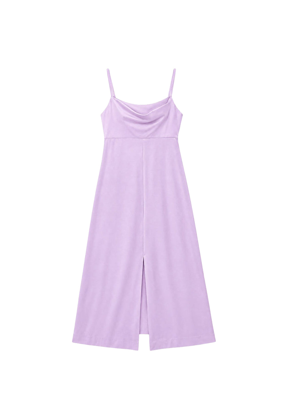 Robe à fines bretelles en soie - Violet Pâle