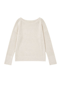 Pull col bateau en soie - Ficelle