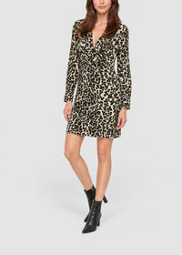 Robe courte à motif animalier en soie - Multicolore