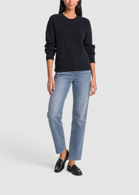 Pull col rond en laine & cachemire - Marine