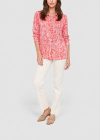 Chemise à motif jacquard - Corail