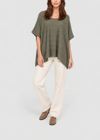 Oversized poncho jumper - Khaki