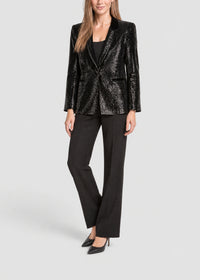Blazer ample à sequins - Noir