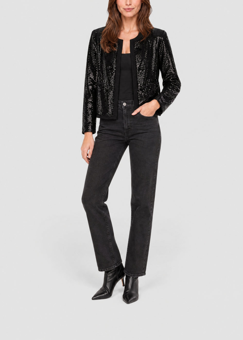 Sequin jacket - Black