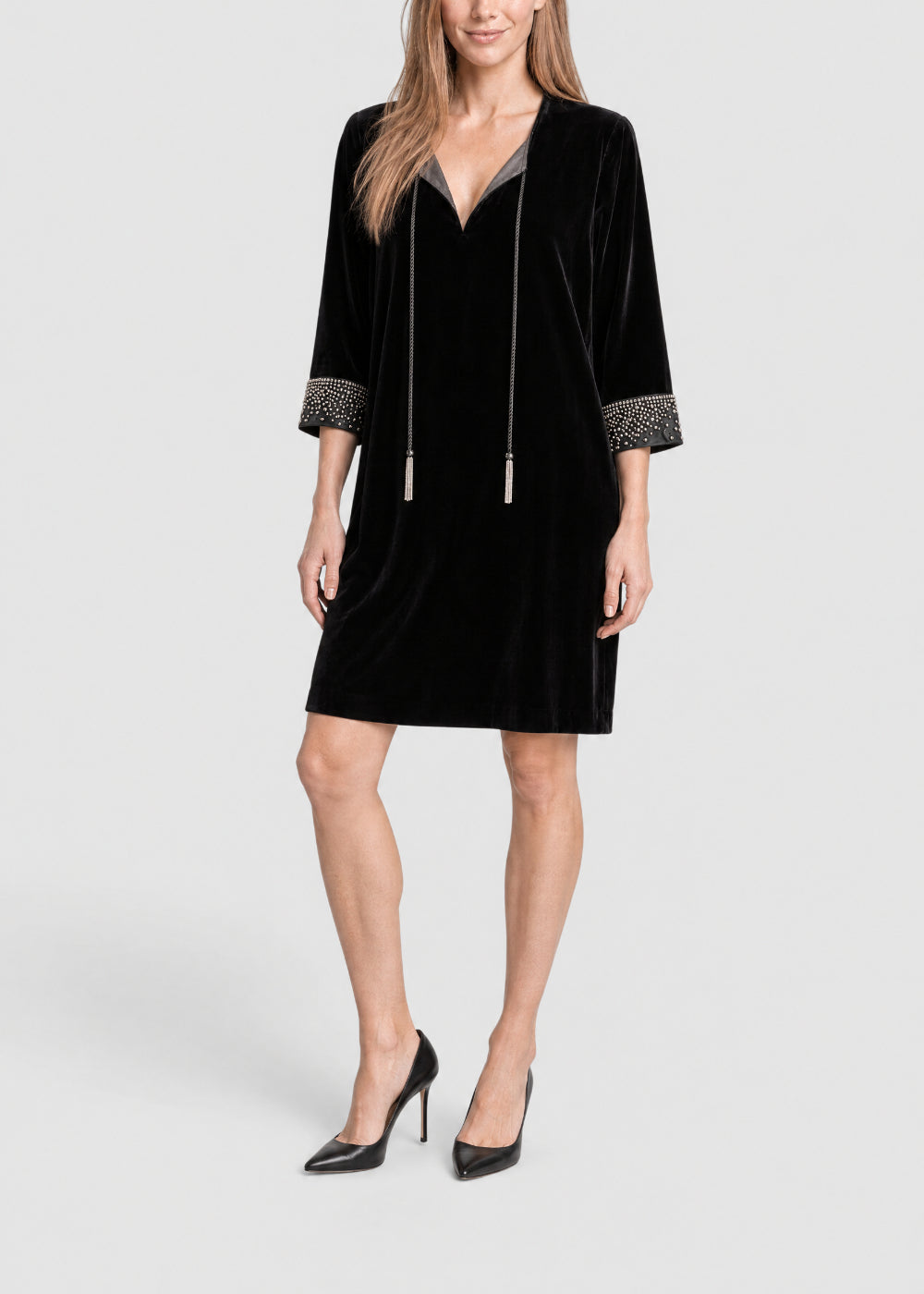 Dress with contrasting details - Black