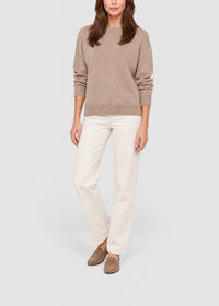 Pull ample et court en cachemire - Beige Clair