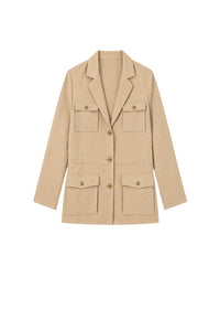 Silk safari jacket - Beige