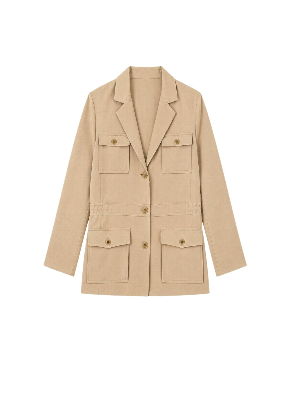 Silk safari jacket - Beige