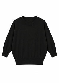 Pull boxy col rond - Noir