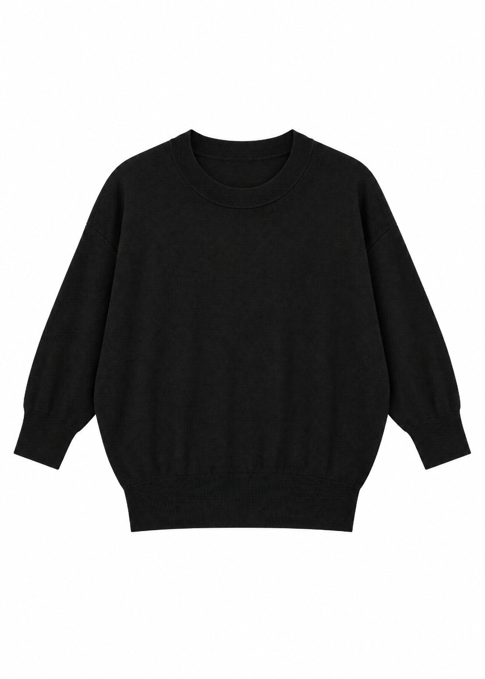 Pull boxy col rond - Noir