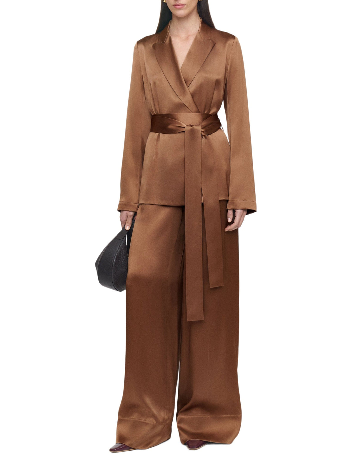 Blazer Archer en soie - Cinnamon