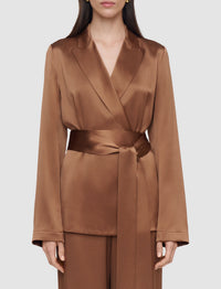 Blazer Archer en soie - Cinnamon