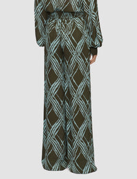 Palm Leaf & Chambray Pantalons - Palm Leaf & Chambray