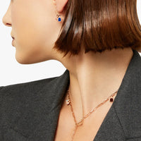 Mono boucle d'oreille Bazaar en argent plaqué or et émail - Argent