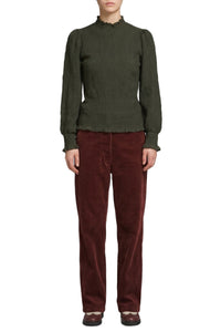 Blouse smockée Angelie - Dark Green