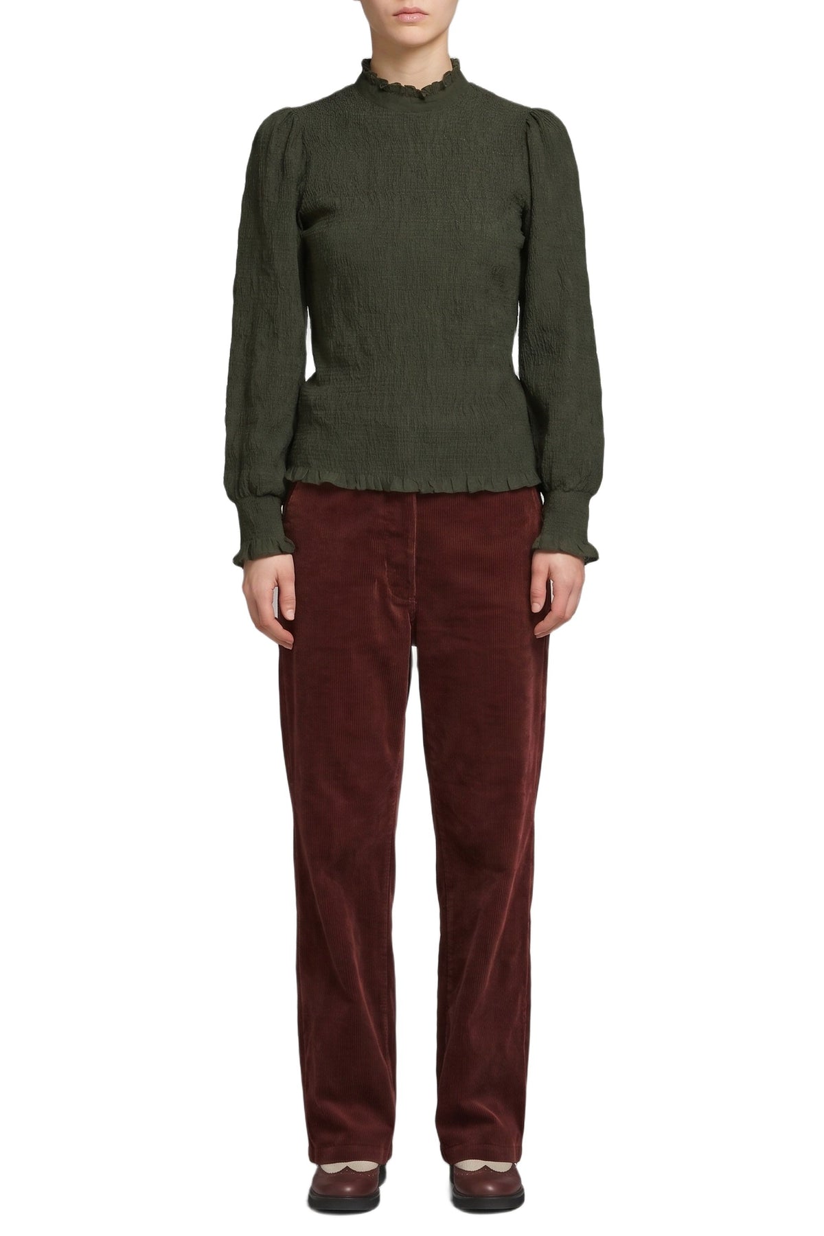 Blouse smockée Angelie - Dark Green