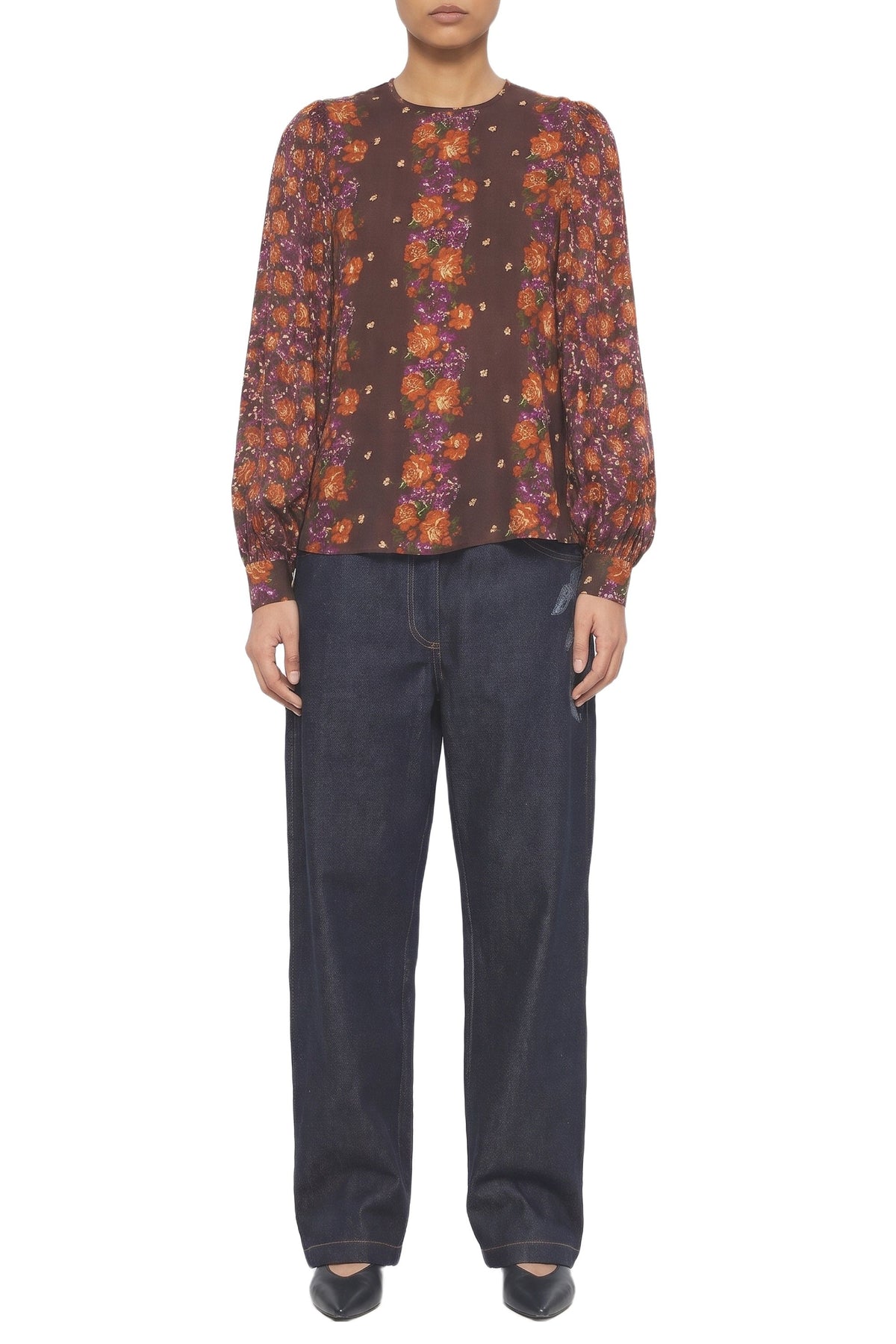 Blouse imprimée Magalie - Brown