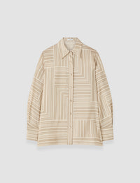 Sand & Dark Powder Blouse - Sand & Dark Powder