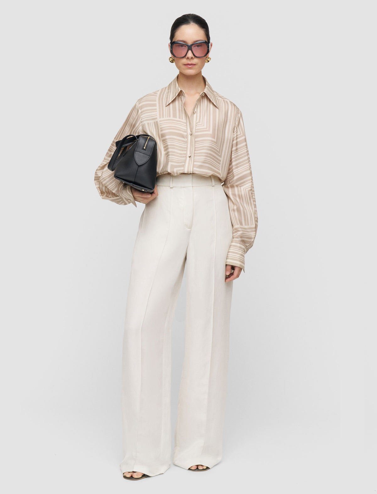 Sand & Dark Powder Blouse - Sand & Dark Powder